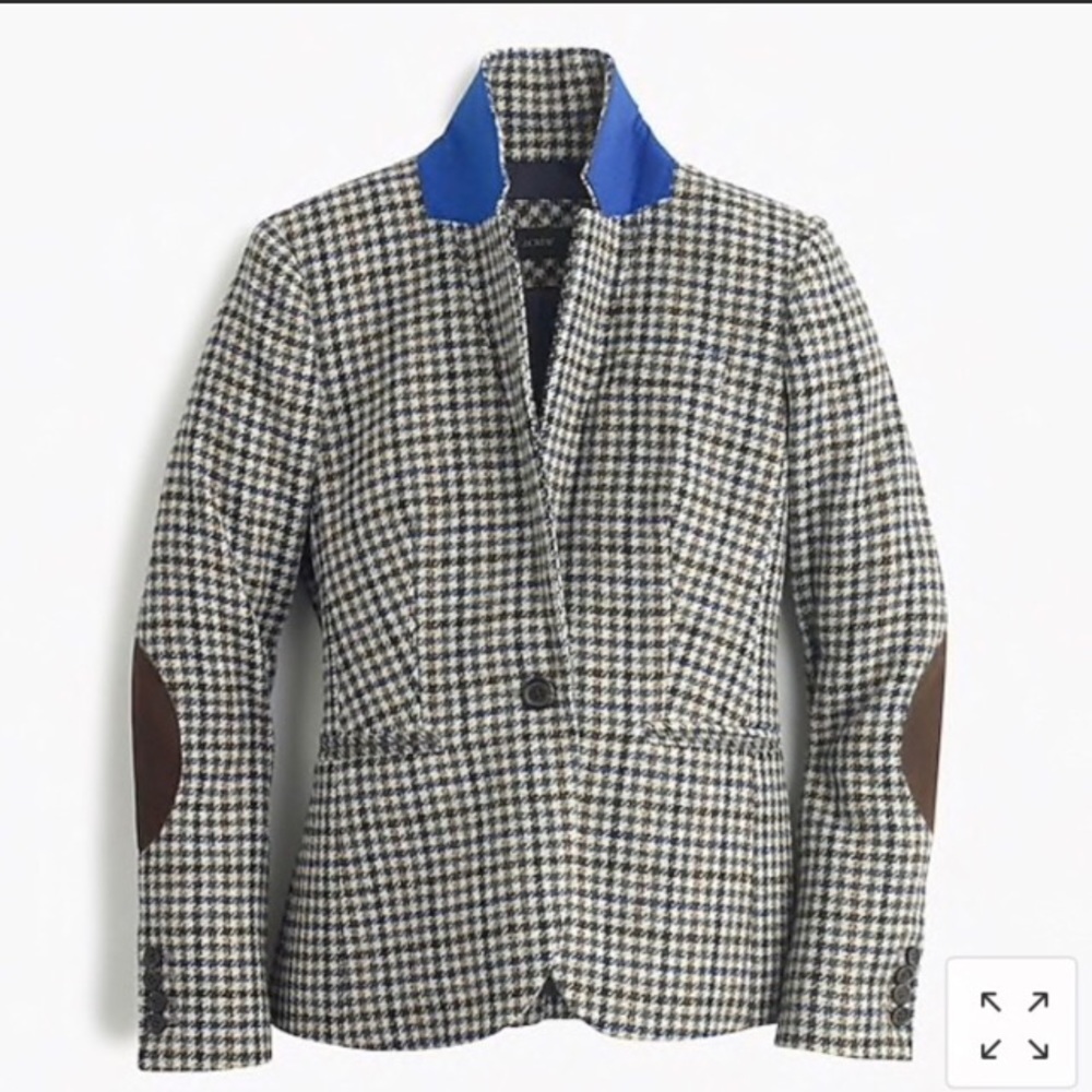 J Crew Campbell Houndstooth Blazer Multicolor